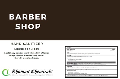 Gallon Label (Barbor Shop Gallon Label)